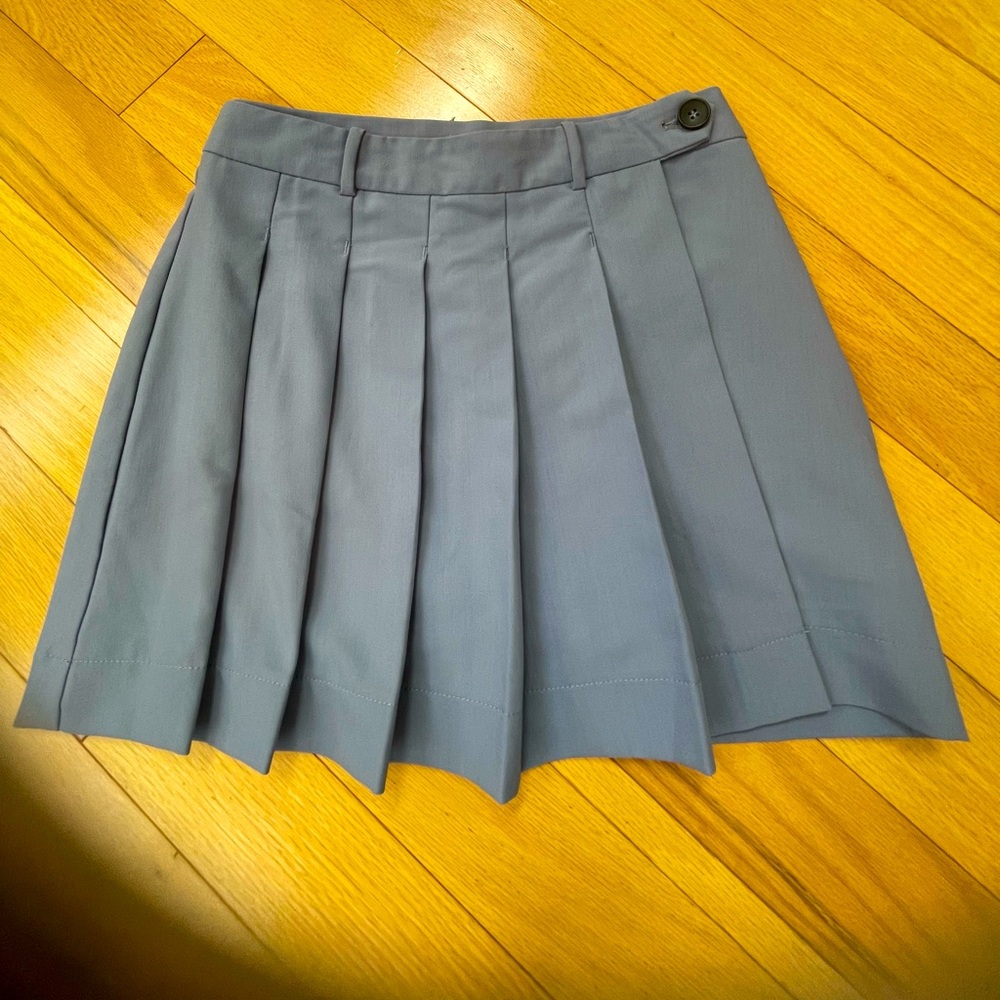 LIBE Pleated Skort-Medium-Slate Blue, Gray-NWOT